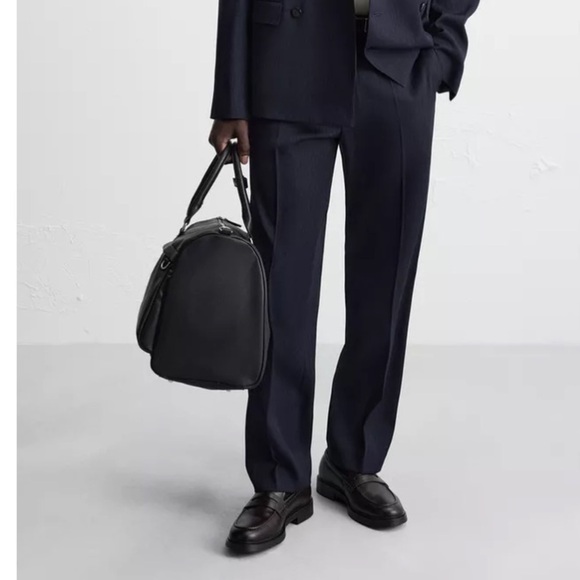 Zara Black Chunky penny Loafer shoe men 40 Y2K gothic retro casual event grandpa - Picture 1 of 15